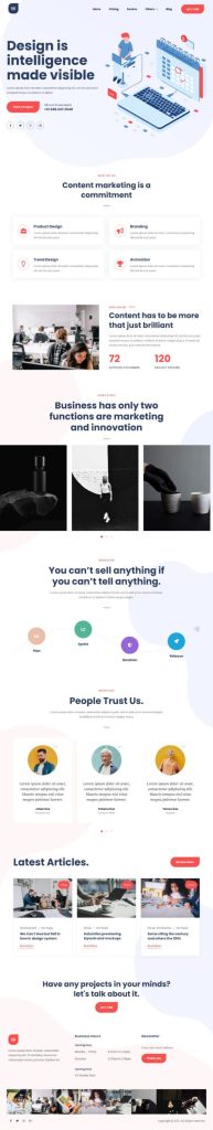Mẫu website dịch vụ quảng cáo – Advertising Agency