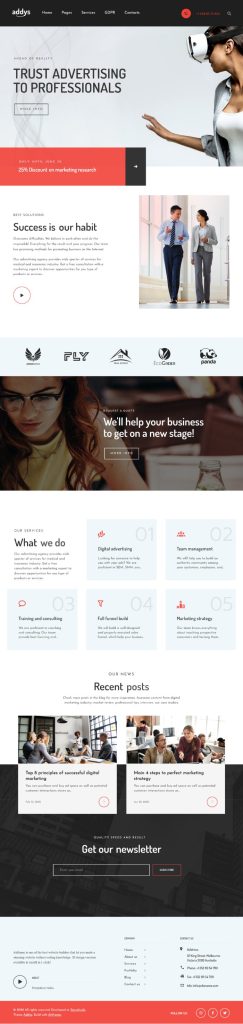 Mẫu website dịch vụ quảng cáo – Advertising Agency 2