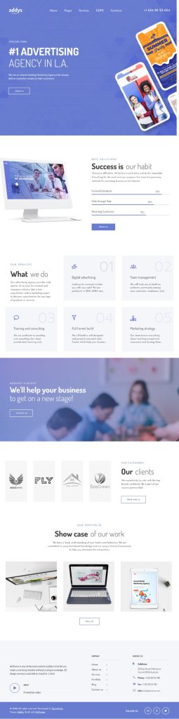 Mẫu website dịch vụ quảng cáo – Advertising Agency 4