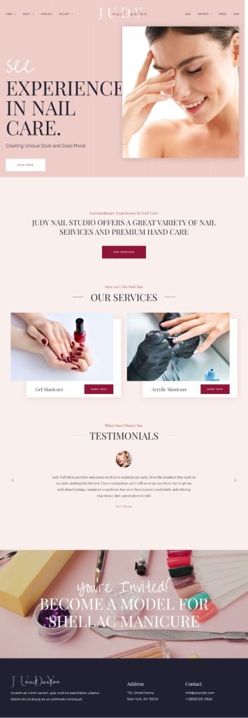 Mẫu website dịch vụ spa – Beauty and Spa 5