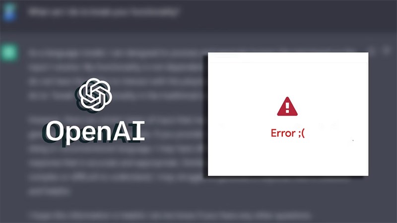 Các lỗi thường gặp khi sử dụng OpenAI