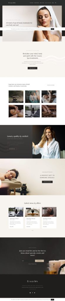 Mẫu website dịch vụ spa – Beauty and Spa