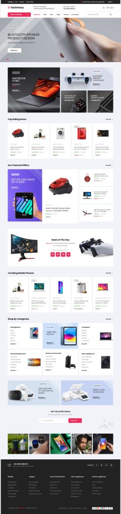 Mẫu website bán hàng công nghệ – technocy home 9