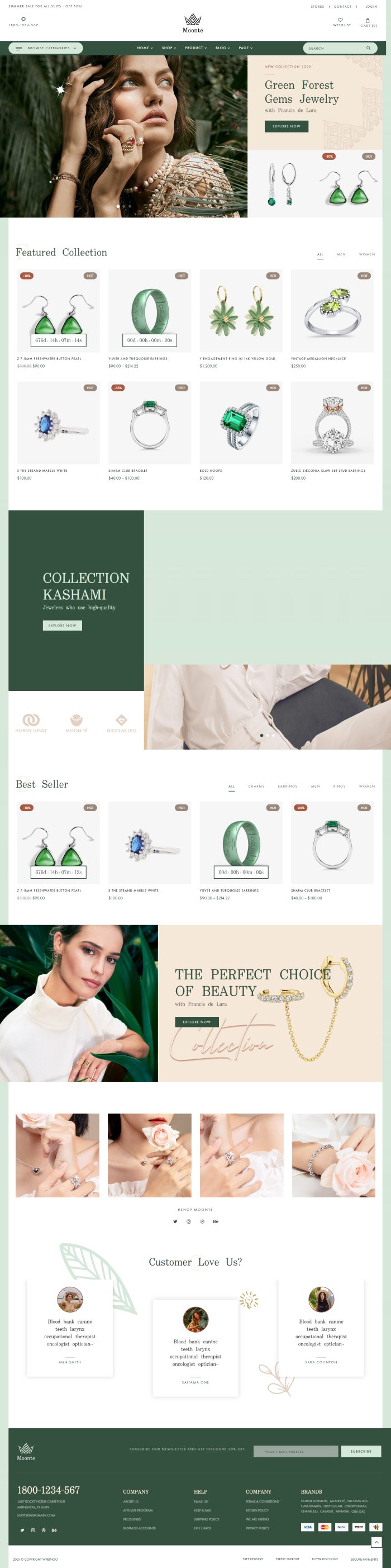 Mẫu website bán hàng phụ kiện - moonte home 1