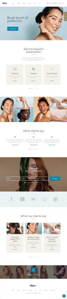 Mẫu website dịch vụ spa – nelson home 3