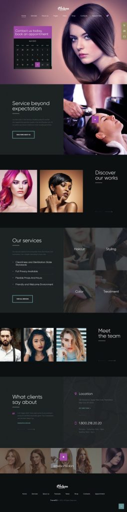 Mẫu website dịch vụ spa – nelson home 6