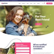 Mẫu website thú cưng - petzen home 2