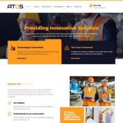 Mẫu website giới thiệu công ty xây dựng - Atos