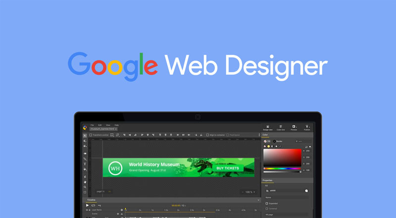 Công cụ thiết kế Google Web Design