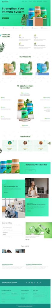 Mẫu website bán hàng mỹ phẩm – Vitpro