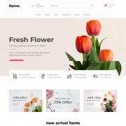 Mẫu website bán hoa - fiama home 1