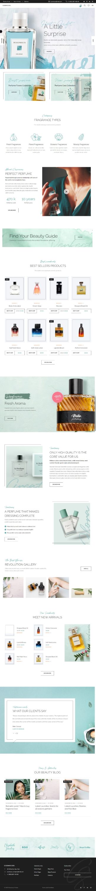 Mẫu website bán nước hoa - Perfume store 2