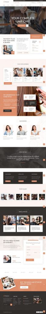 Mẫu website salon hair – mremot home 1