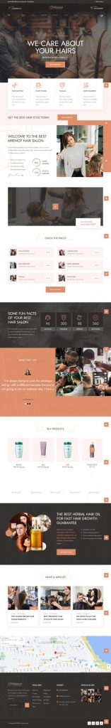 Mẫu website salon hair – mremot home 2