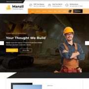 Mẫu website vật liệu xây dựng  - manzil home 1
