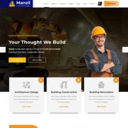Mẫu website vật liệu xây dựng - manzil home 2