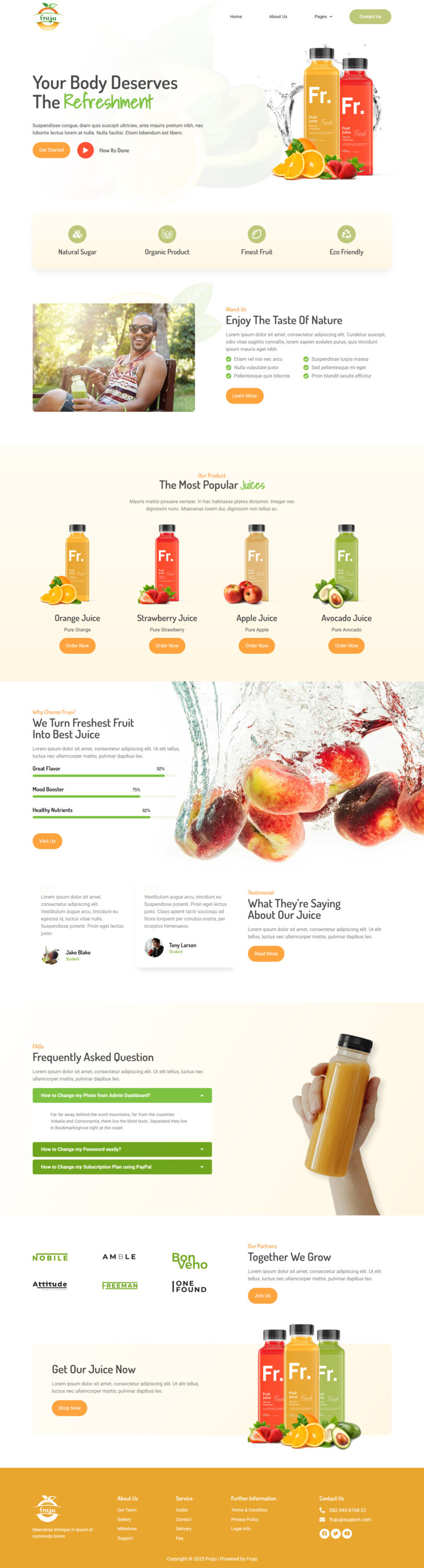 Mẫu website thương mại điện tử Fruju
