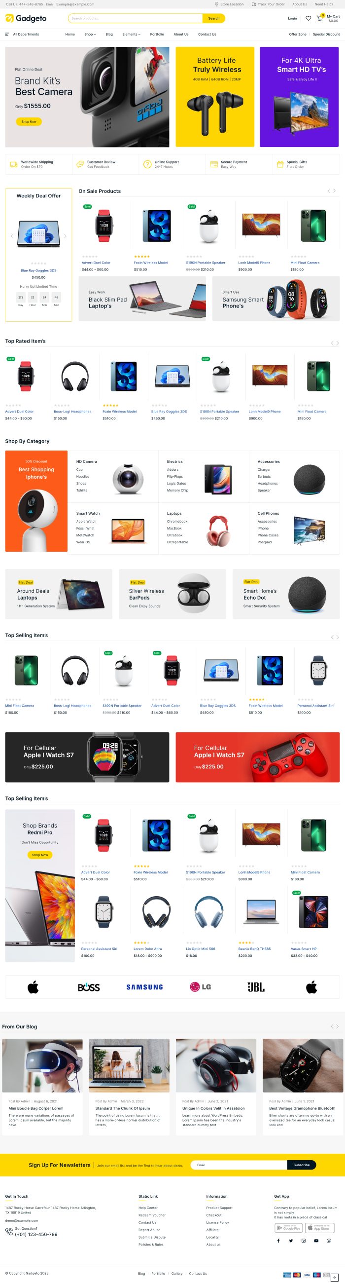 Mẫu website bán hàng công nghệ - gadgeto