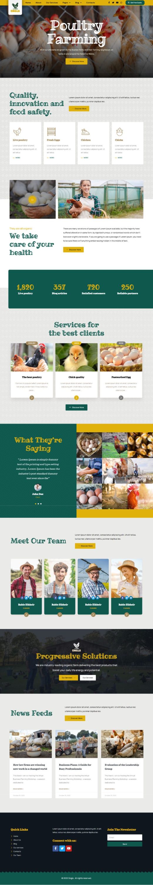 Mẫu website bán hàng sản phẩm nông nghiệp - Ongla