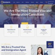 Mẫu website dịch vụ định cư visa - Gimmigrate