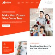 Mẫu website dịch vụ định cư visa - Adviza