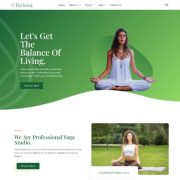 Mẫu website dịch vụ trung tâm yoga - Relaxa