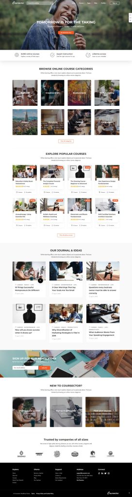Mẫu website giáo dục – coursector home 7