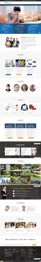 Mẫu website giáo dục – edubox home 2