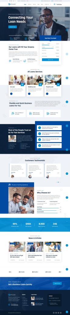 Mẫu website tài chính – pylon home 1