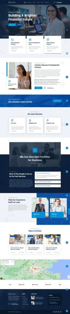 Mẫu website tài chính – pylon home 2