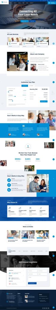 Mẫu website tài chính – pylon home 3