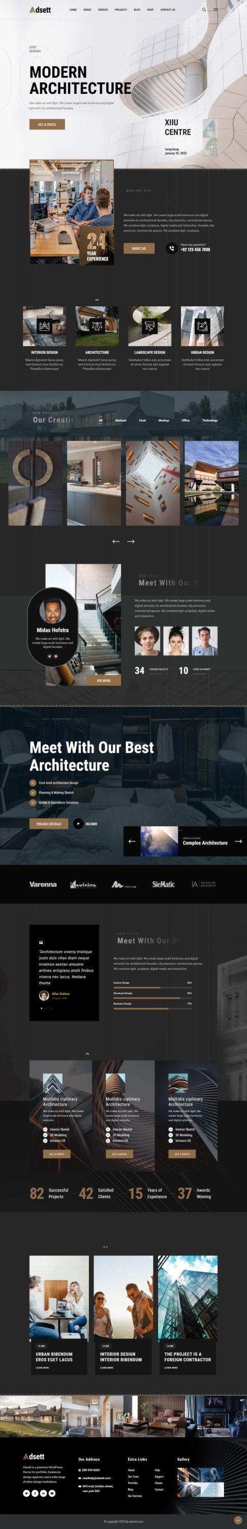 Mẫu website thiết kế nội thất - adsett home 5