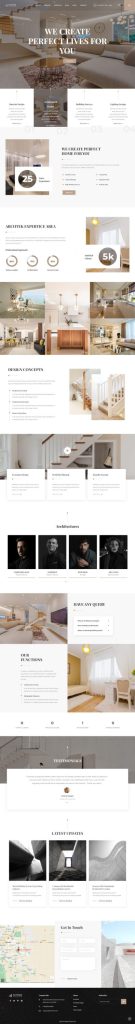 Mẫu website thiết kế nội thất – archtek home 5
