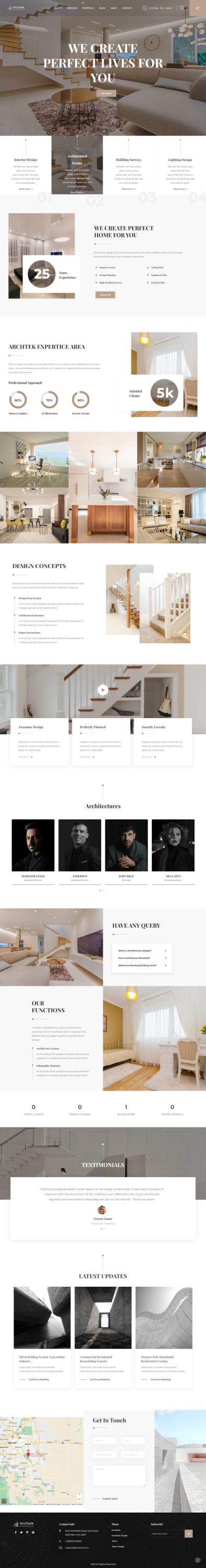 Mẫu website thiết kế nội thất - archtek home 5