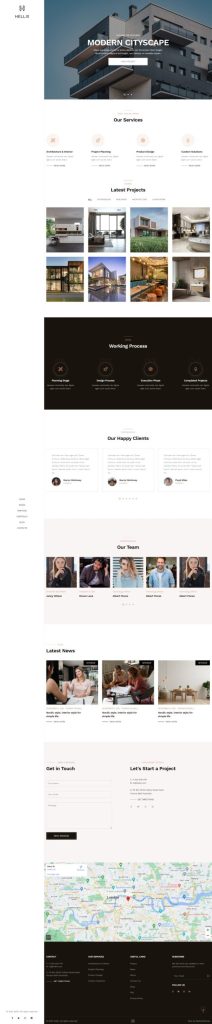 Mẫu website thiết kế nội thất – hellix home 10