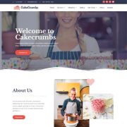 Template website giới thiệu tiệm bánh - Cakecrumbs