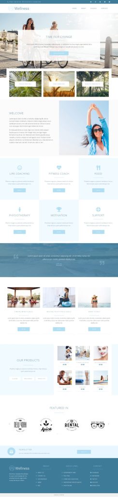 Template website dịch vụ trung tâm yoga – Wellness