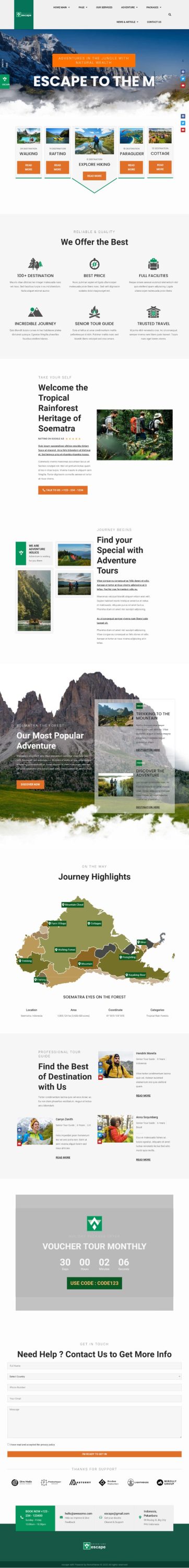 Template website du lịch - Forest Travel