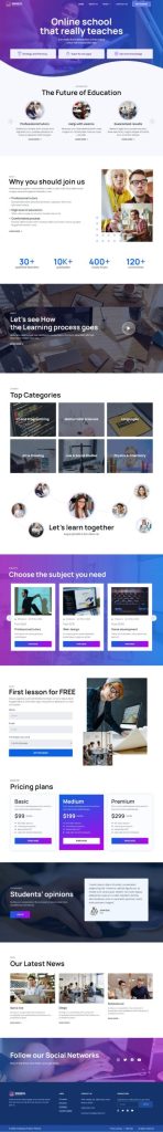 Template website giới thiệu gia sư – Enreel