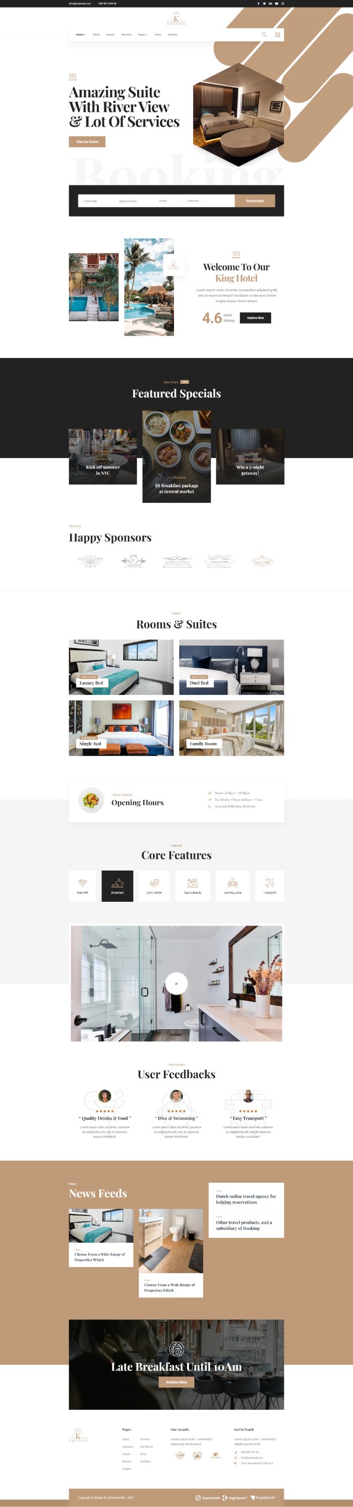 Template website dịch vụ khách sạn - KingHo