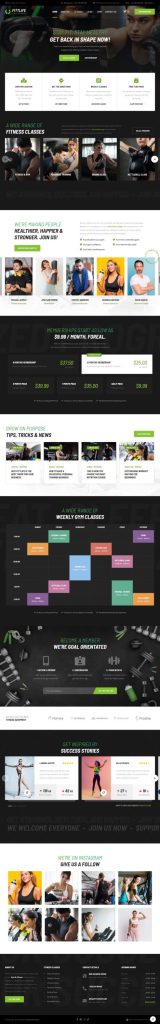 Mẫu website phòng gym – fittlife home main