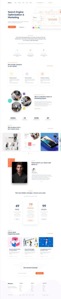 Mẫu website giới thiệu công ty – nanum home 1