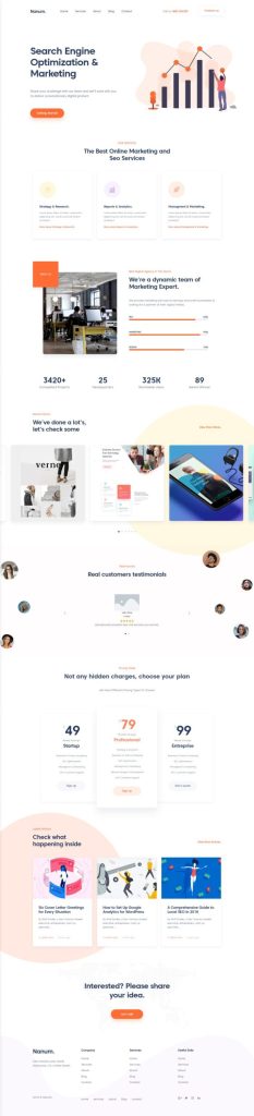 Mẫu website giới thiệu công ty – nanum home 3