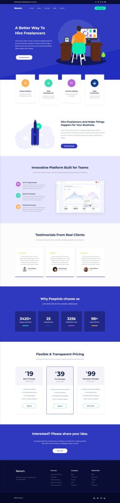 Mẫu website giới thiệu công ty – nanum home 4