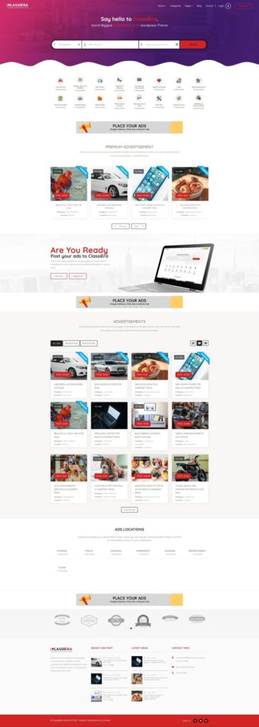 MẪU WEBSITE BÁN HÀNG – RAO VẶT – ClassiEra.