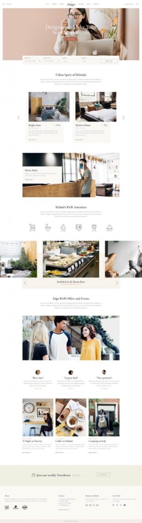 Mẫu website khách sạn booking online – Alloggio