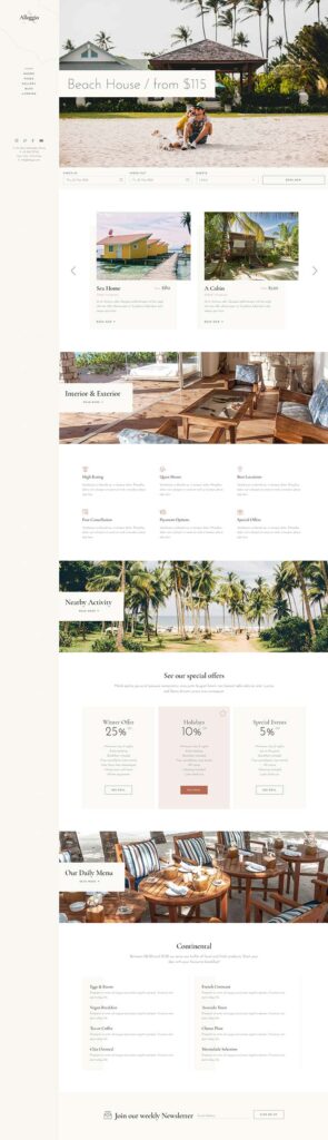Mẫu website khách sạn booking online – SUMMER RESORT