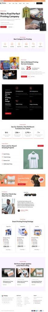 Mẫu website thiết kế in ấn – Printco