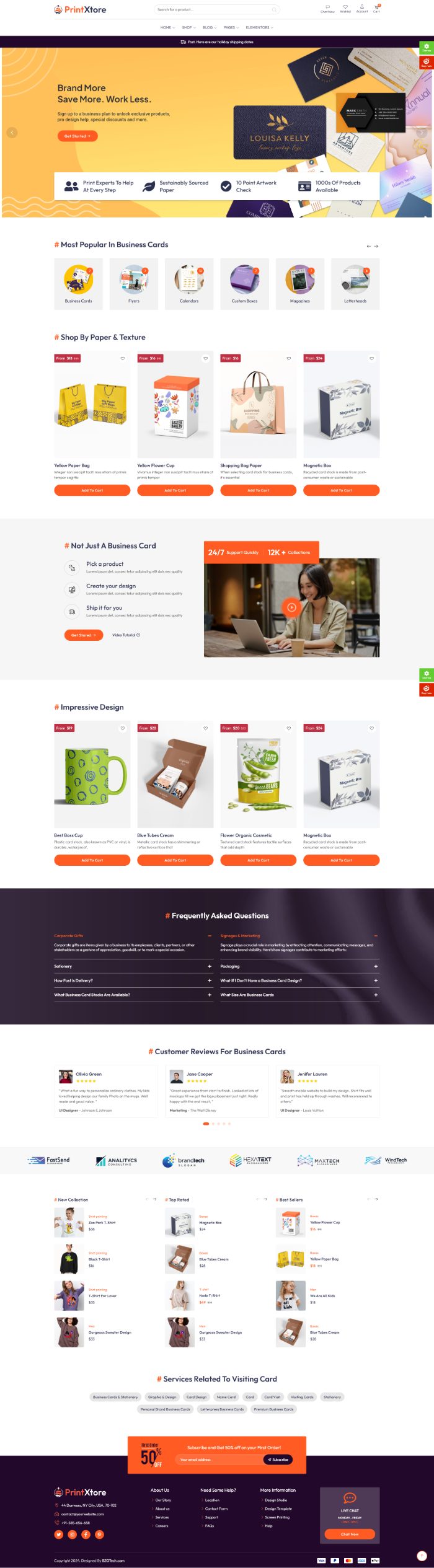 Mẫu website thiết kế in ấn - Printstore