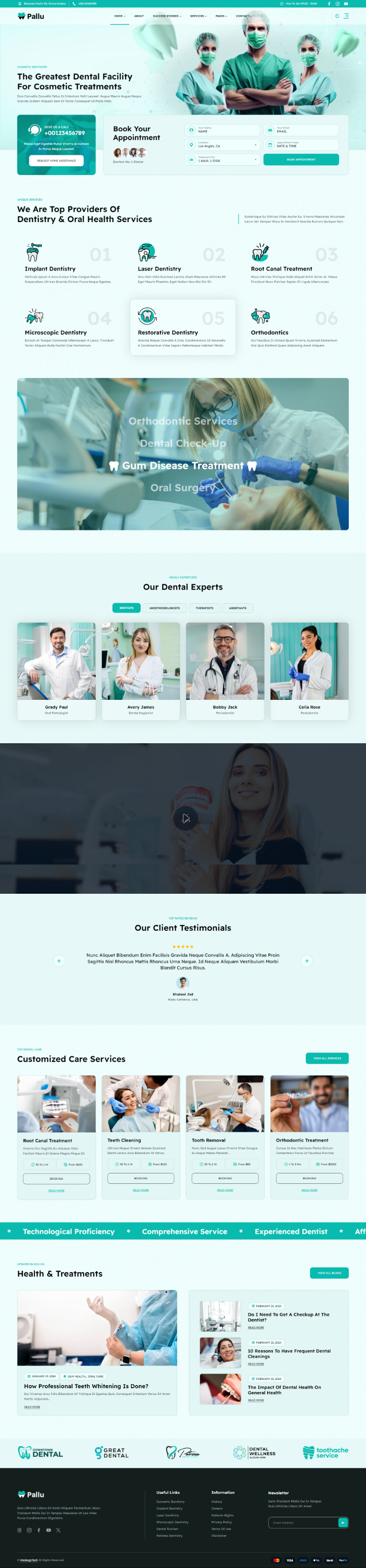 Mẫu website y tế - Dentist Pallu 2